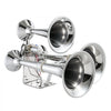 VEVOR 3-Trumpet Air Horn 150dB Super Loud Train Horn for Trucks SUVs, Fits 12V/24V Vehicles & Boats, Powerful Sound, Strong Penetration, Built-in Solenoid Valve, High Airtightness, Heavy-Duty Metal