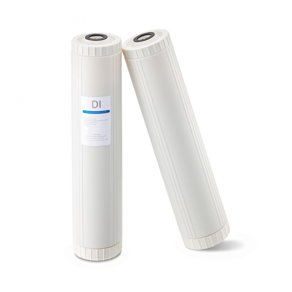 VEVOR Deionized Filter for Spotless Car Wash System, 2 x 4L Mixed-Bed DI Resin Filter Replacement - Compatible with PRS-207SLXC, PRS-TCXC, PRS-TCXC-PT, PRS-207XCGB Deionized Water System