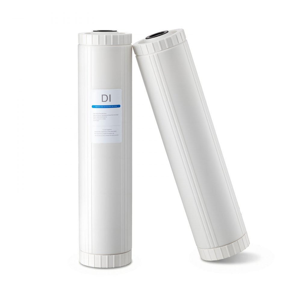VEVOR Deionized Filter for Spotless Car Wash System, 2 x 4L Mixed-Bed DI Resin Filter Replacement - Compatible with PRS-207SLXC, PRS-TCXC, PRS-TCXC-PT, PRS-207XCGB Deionized Water System
