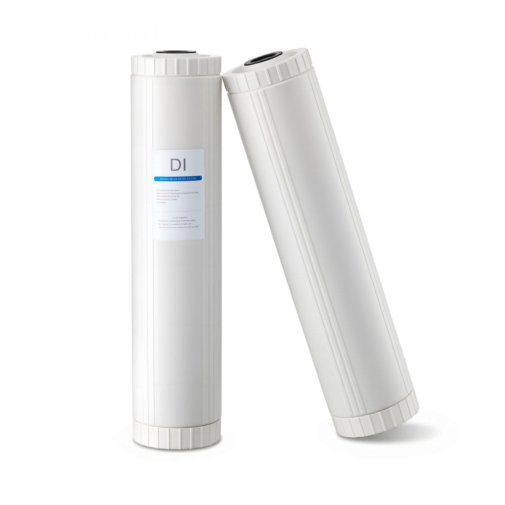VEVOR Deionized Filter for Spotless Car Wash System, 2 x 4L Mixed-Bed DI Resin Filter Replacement - Compatible with PRS-207SLXC, PRS-TCXC, PRS-TCXC-PT, PRS-207XCGB Deionized Water System