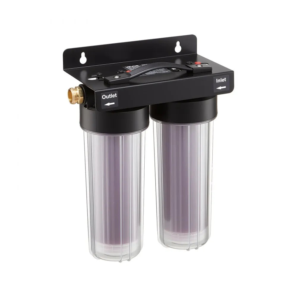 VEVOR Deionized Water System for Car Wash, Spotless Car Wash Water System with 2 x 0.5L Color Changing Resin, Spot-Free Deionized Water Filter for Cars RVs Motorcycles Windows