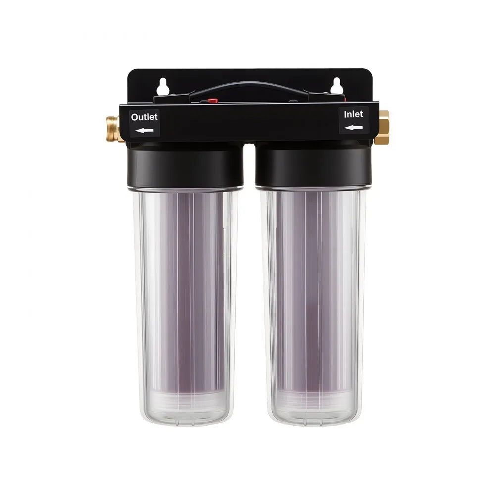 VEVOR Deionized Water System for Car Wash, Spotless Car Wash Water System with 2 x 0.5L Color Changing Resin, Spot-Free Deionized Water Filter for Cars RVs Motorcycles Windows