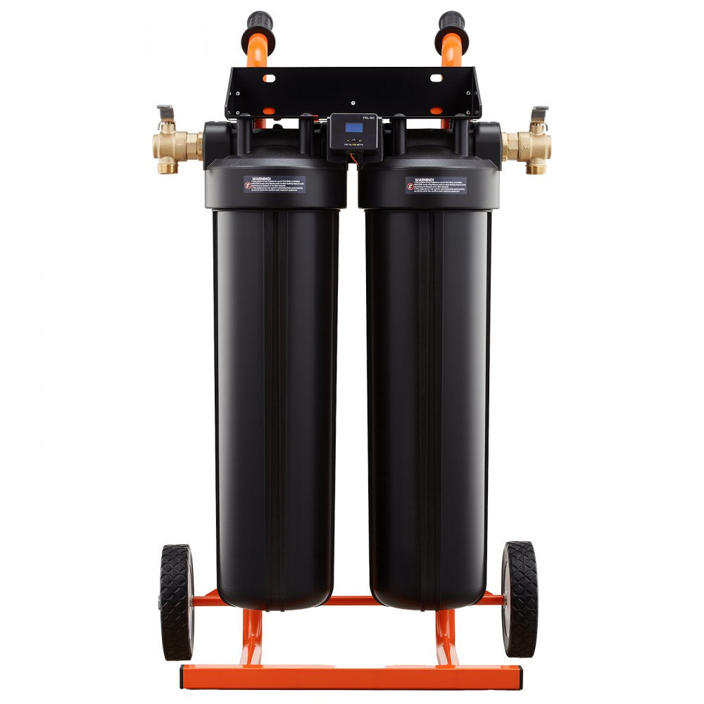 VEVOR Deionized Water System for Car Wash, Spotless Car Wash Water System with 2 x 4L DI Resin, Bypass Valve & TDS Meter, Portable Sport-Free Water Deionizer Filter for Cars RVs Windows