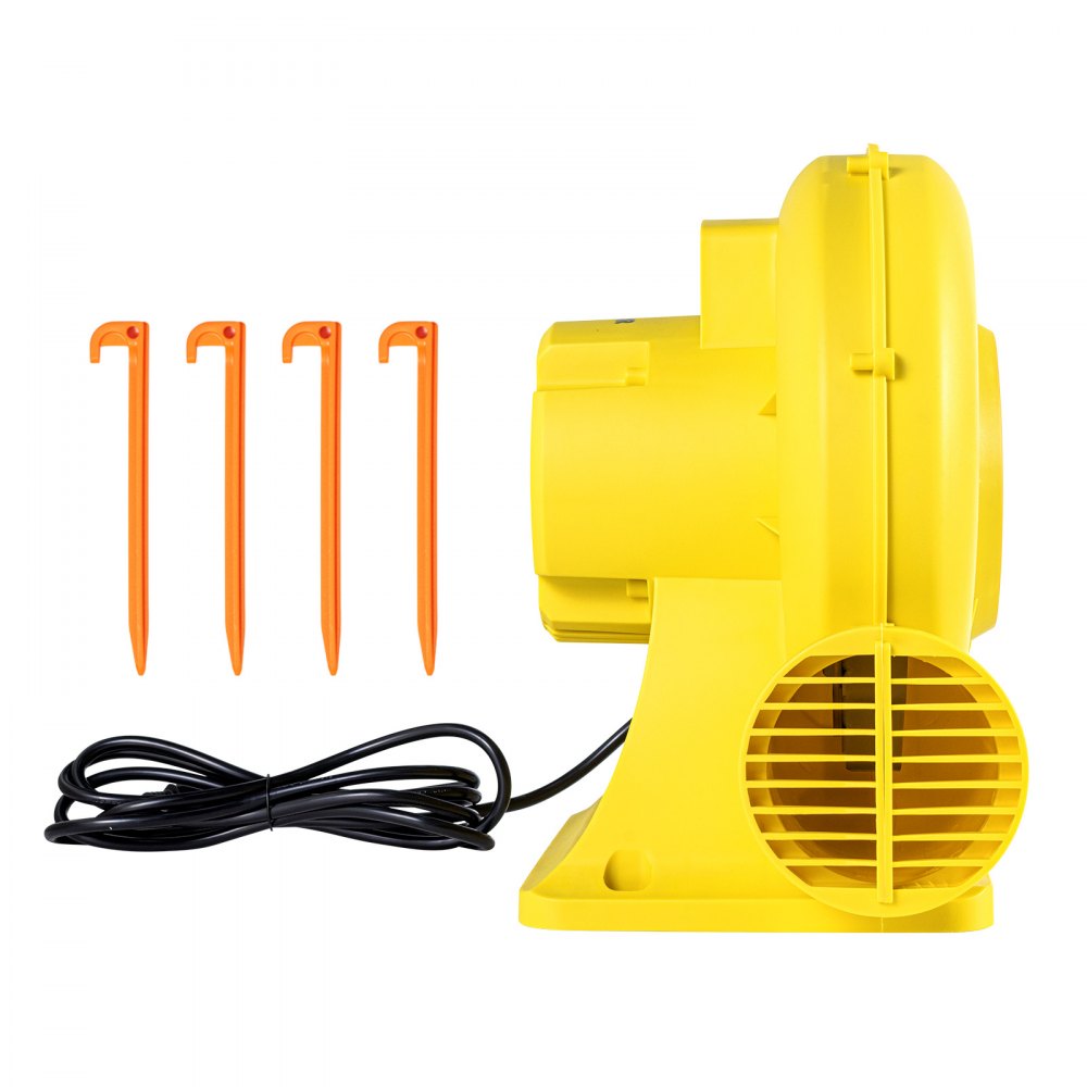 VEVOR Inflatable Blower, 380W&450W, 0.5 & 0.6 HP Bounce House Blower, Pump Commercial Air Blower for Inflatables, Bouncy Castle Electric Air Blower Fan Perfect for Bounce House, Waterslides, Yellow
