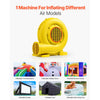 VEVOR Inflatable Blower, 750W&950W, 1.3 HP Bounce House Blower, Pump Commercial Air Blower for Inflatables, 3300RPM Bouncy Castle Electric Air Blower Fan Perfect for Bounce House, Waterslides, Yellow