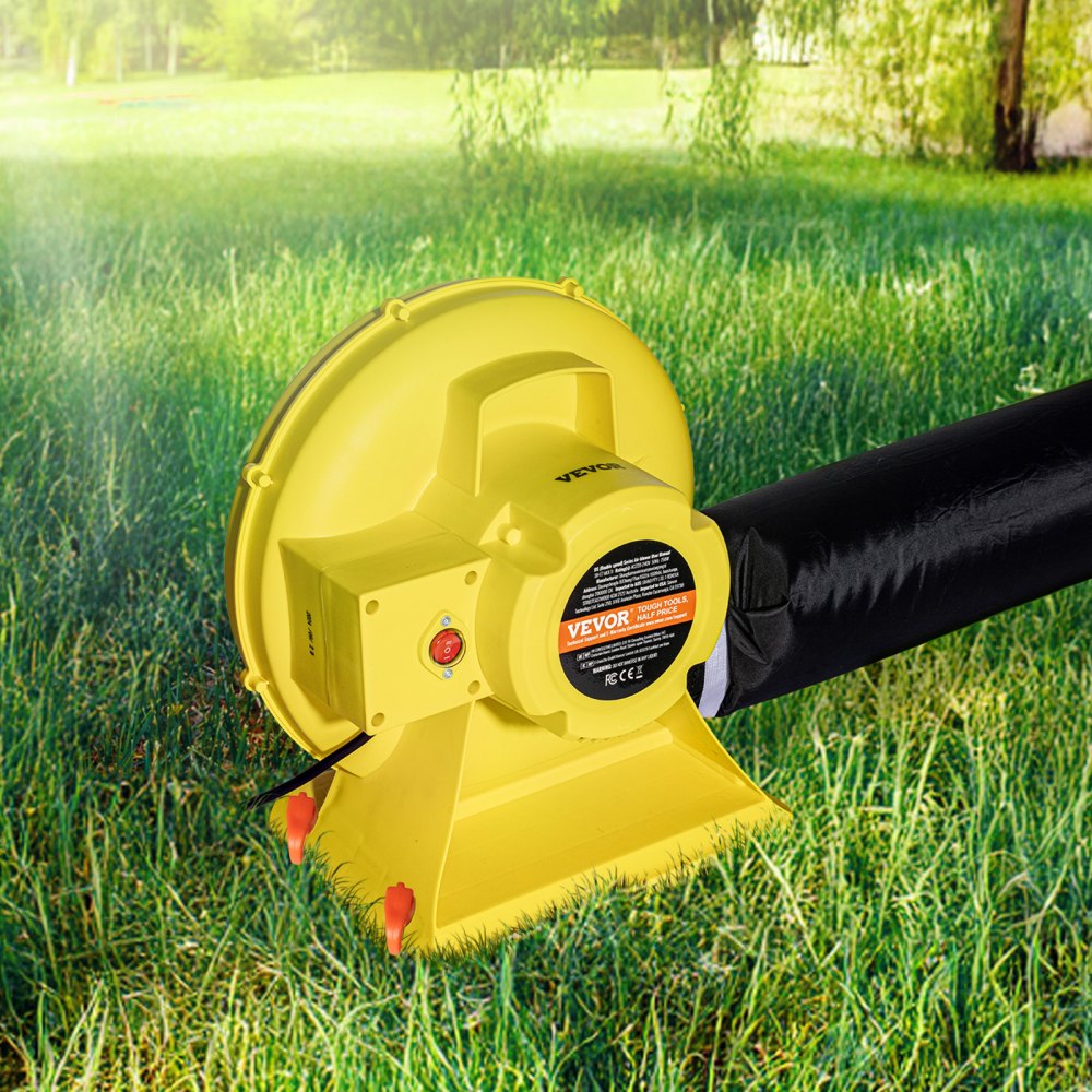 VEVOR Inflatable Blower, 750W&950W, 1.3 HP Bounce House Blower, Pump Commercial Air Blower for Inflatables, 3300RPM Bouncy Castle Electric Air Blower Fan Perfect for Bounce House, Waterslides, Yellow
