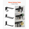 VEVOR Garage Tool Organizer 49.5 Inch 600 lbs Wall Mount Garden Tool Rack, Heavy Duty Garage Hanging Storage Rack Organization with 3 Rails and 9 Adjustable Hooks, for Yard Tools, Shovel, Rake, Shed