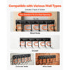 VEVOR Garage Tool Organizer 68 Inch 450 lbs Wall Mount Garden Tool Rack, Heavy Duty Hanging Storage Organization, 4 Rails with 24 Fixed L-Hooks, 20 Adjustable S-Hooks, for Yard Tools, Shovel, Shed