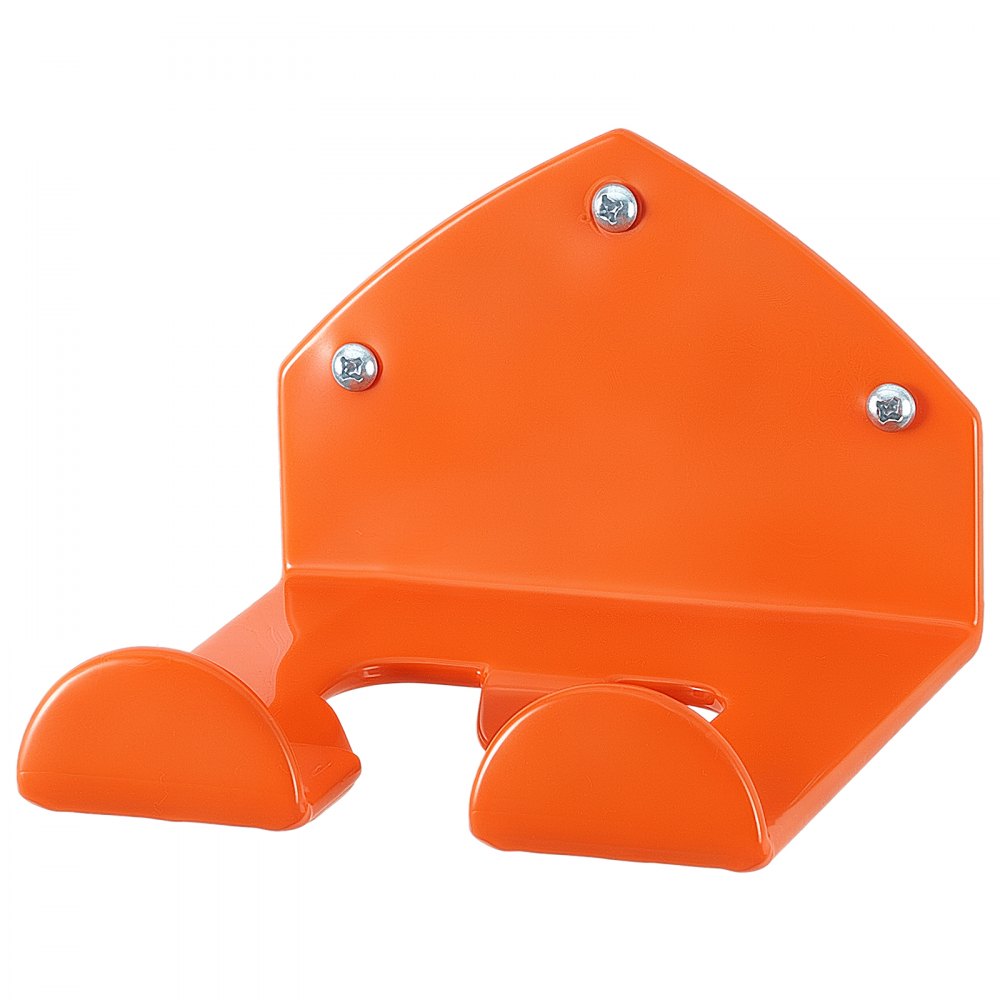 VEVOR Garage Organizer Trimmer Rack 5.9 Inch 2 Pack 180 lbs Total Load, Wall Mounted Garden Power Tool Hanger Weed Whackers Holder for Grass/Hedge Trimmer, Leaf Blower, Chainsaw, Garden Tools, Orange