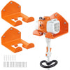 VEVOR Garage Organizer Trimmer Rack 5.9 Inch 2 Pack 180 lbs Total Load, Wall Mounted Garden Power Tool Hanger Weed Whackers Holder for Grass/Hedge Trimmer, Leaf Blower, Chainsaw, Garden Tools, Orange