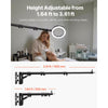 VEVOR Ring Light Wall Mount Boom Arm, 39.37 in/100 cm, Triangle Boom Arm Support 180° Rotation, Heavy Duty Wall Stand Tirpod Support, for Studio Video Light, Monolight, Photography, Softbox, Reflector