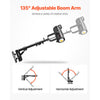 VEVOR Ring Light Wall Mount Boom Arm, 39.37 in/100 cm, Triangle Boom Arm Support 180° Rotation, Heavy Duty Wall Stand Tirpod Support, for Studio Video Light, Monolight, Photography, Softbox, Reflector