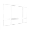 VEVOR Wall Molding 3 Pack, Wainscoting Panels Kit, Lightweight Paintable Polystyrene, Easy to Install Accent Wall Trim for Interior Décor Living Room, Bedroom, Home, White (31x63 + 31x24 in)