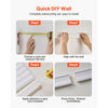 VEVOR Wall Molding Kit, Wainscoting Panels, Lightweight Paintable Polystyrene, Easy to Install,  Wide & Narrow Accent Wall Trim for Interior Décor Living Room, Bedroom, White (77.5 x 38.6 in )