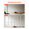 VEVOR Wall Molding 6 Pack, Wainscoting Panels Kit, Lightweight Paintable Polystyrene, Easy to Install, Waterproof Accent Wall Trim for Interior Décor Living Room, Bedroom, White (24x54 + 24x24 in)