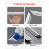 VEVOR Wall Molding 3 Pack, Wainscoting Panels Kit, Lightweight Paintable Polystyrene, Easy to Install, Waterproof Accent Wide Profile Trim for Interior Living Room, Bedroom,White (24x54 + 24x24 in)