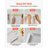 VEVOR Wall Molding 3 Pack, Wainscoting Panels Kit, Lightweight Paintable Polystyrene, Easy to Install, Waterproof Accent Wide Profile Trim for Interior Living Room, Bedroom,White (24x54 + 24x24 in)