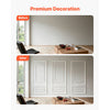 VEVOR Wall Molding 3 Pack, Wainscoting Panels Kit with Dual-Line Wide & Narrow Profile, Lightweight Paintable Polystyrene, Easy to Install Accent Wall Trim for Interior Living Room, Bedroom,White