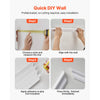 VEVOR Wall Molding 3 Pack, Wainscoting Panels Kit with Dual-Line Wide & Narrow Profile, Lightweight Paintable Polystyrene, Easy to Install Accent Wall Trim for Interior Living Room, Bedroom,White