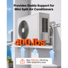 VEVOR Mini Split Wall Mounting Bracket for 7000 BTU to 12000 BTU Outdoor, Wall Mount for Ductless Air Conditioner, Minisplit AC, Heat Pump, 400 lbs Load Capacity, Galvanized Steel, Anti-Rust Coating