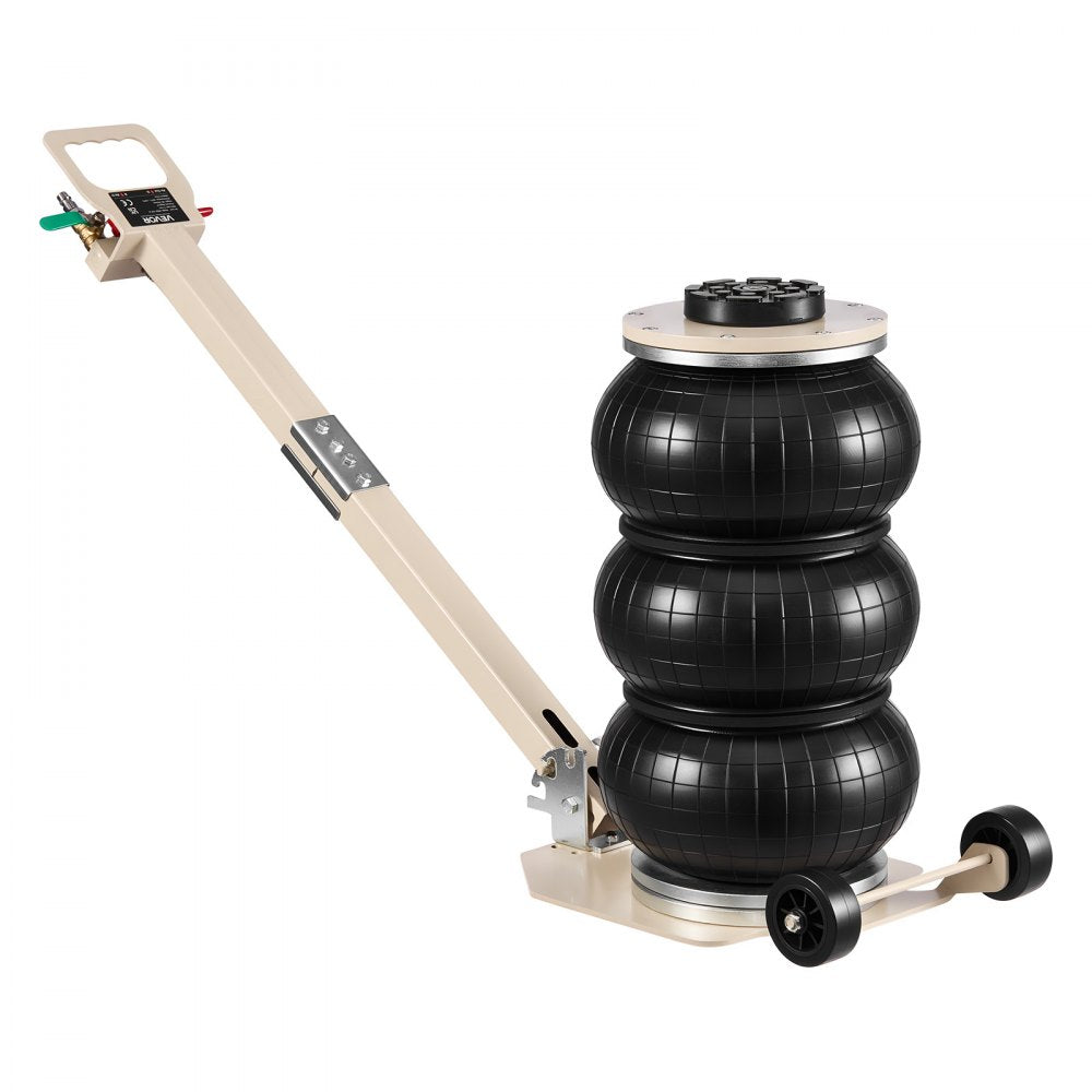 VEVOR Air Jack, 3 Ton/6613 lbs Triple Bag Air Jack, Airbag with Six Steel Pipes, Lift Up to 17.7 inch/450 mm, 1-6 s Fast Lifting Pneumatic with Adjustable Long Handle for Car, SUV, Pickup Truck Repair