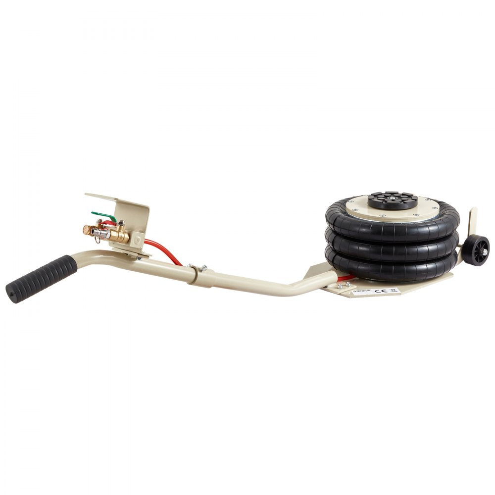 VEVOR Air Jack, 3T / 6600 lbs Triple Bag Air Jack, Airbag Jack with Six Steel Pipes, Lift up to 17.7 inch/450 mm, 3-5 s Fast Lifting Pneumatic Jack, with Long Handles for Car, Garage, Repair