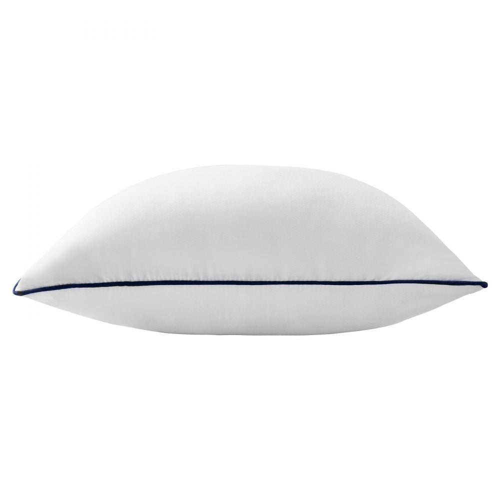 VEVOR 20 x 20 in Throw Pillow Inserts, Set of 2, Firm and Fluffy Decorative Down Alternative Pillows with Polyester Fiber, Square White Cushion with Zipper, for Indoor Bed Couch Sofa and Living Room