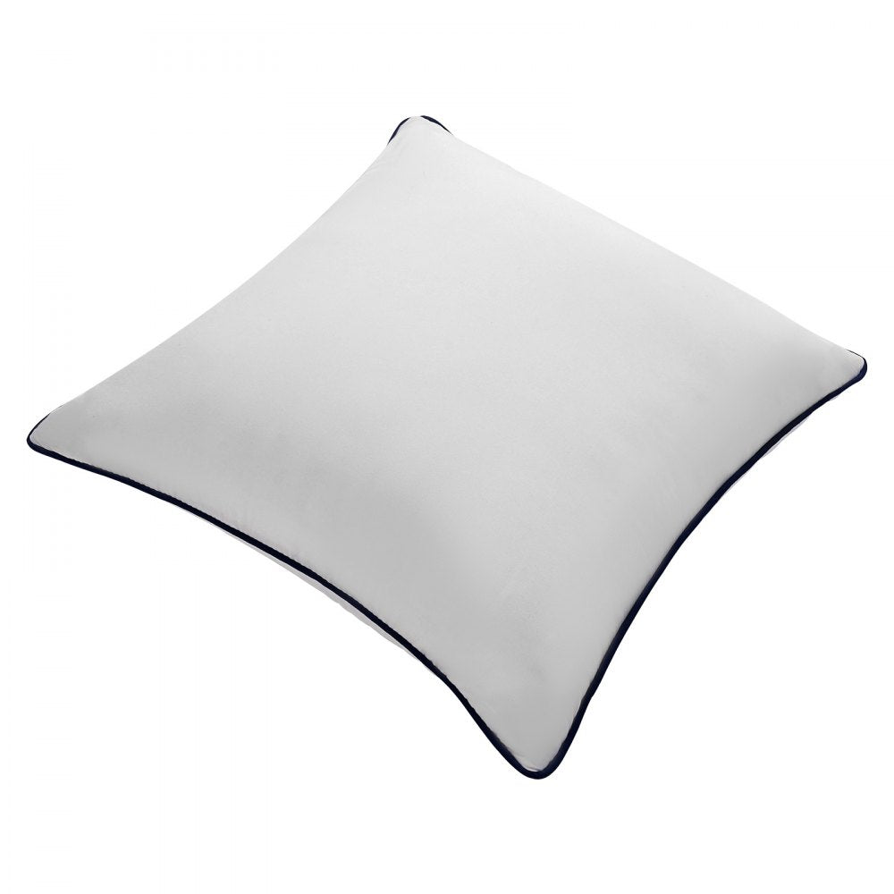 VEVOR 20 x 20 in Throw Pillow Inserts, Set of 2, Firm and Fluffy Decorative Down Alternative Pillows with Polyester Fiber, Square White Cushion with Zipper, for Indoor Bed Couch Sofa and Living Room
