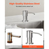 VEVOR Soap Dispenser for Kitchen Sink, Stainless Steel Built in Sink Soap Dispenser with 47" Extension Tube Kit, Countertop Dish Soap-Dispenser with 360° Rotation Pump Head, for Kitchen Bathroom