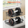 VEVOR 2 Tier Fruit Basket, Countertop Fruits Vegetable Bowl with Banana Hangers, Metal Wire Storage Stand for Kitchen Counter, Detachable Stackable Holder Organizer for Bread Snack Veggies, Black