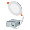 VEVOR 12 Pack 4 Inch LED Recessed Ceiling Light, 5CCT, Ultra-Thin Canless Wafer Downlight with Junction Box, 2700K/3000K/3500K/4000K/5000K Selectable, 800 LM High Brightness 9W 120V, for Home Lighting