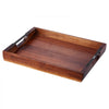 VEVOR Wood Serving Tray, Acacia Wooden Tray Board with Handles, Decorative Rustic Serving Trays Platter, Ideal for Breakfast in Bed, Lunch, Kitchen, Living Room, Ottoman, Coffee Table, Party, Couch