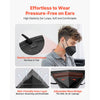 VEVOR KN95 Face Masks, 50 Pack KN95 Particulate Respirator Mask, Breathable and Disposable, Five-Layer Filtration Dust Masks, Pollen-Filtering Allergy Mask, for Workshop, Construction & Mall (Black)
