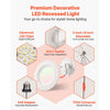 VEVOR 12 Pack LED Recessed Lighting, 5/6 Inch, Retrofit Can Lights, 1050 LM 13W 120V, Selectable 5CCT 2700K/3000K/3500K/4000K/5000K, 10% to 100% Dimmable, Compatible with E26 Base and TP24 Connector