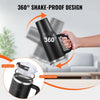 VEVOR 40 oz Insulated Water Bottle, Stainless Steel Sports Coffee Cup with Lid, Handheld Travel Coffee Mug Double Walled, Camping Hydration Flask Leakproof, for Indoor/Outdoor School, Work, Black