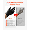 VEVOR Disposable Gloves, 4.5 Mil Black Nitrile Gloves with Textured Fingertips, Latex & Powder-Free, Food-Grade, Puncture Resistance, Ideal for Medical Exams, Cooking and Cleaning, 1000 Count, Large