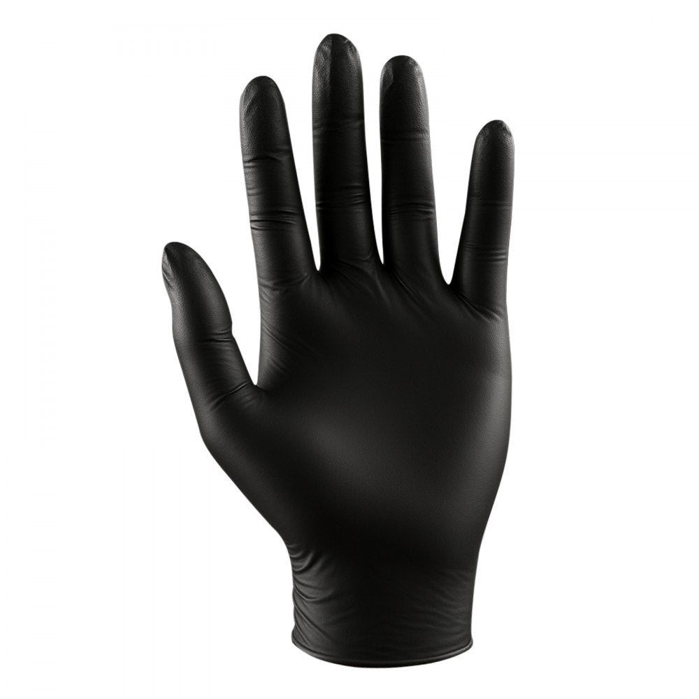 VEVOR Disposable Gloves, 4.5 Mil Black Nitrile Gloves with Textured Fingertips, Latex & Powder-Free, Food-Grade, Puncture Resistance, Ideal for Medical Exams, Cooking and Cleaning, 100 Count, Medium