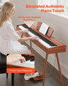 VEVOR S195 weighted digital piano lifestyle image - simulated authentic piano touch