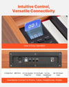VEVOR S195 weighted digital piano feature graphic - intuitive control and connectivity ports