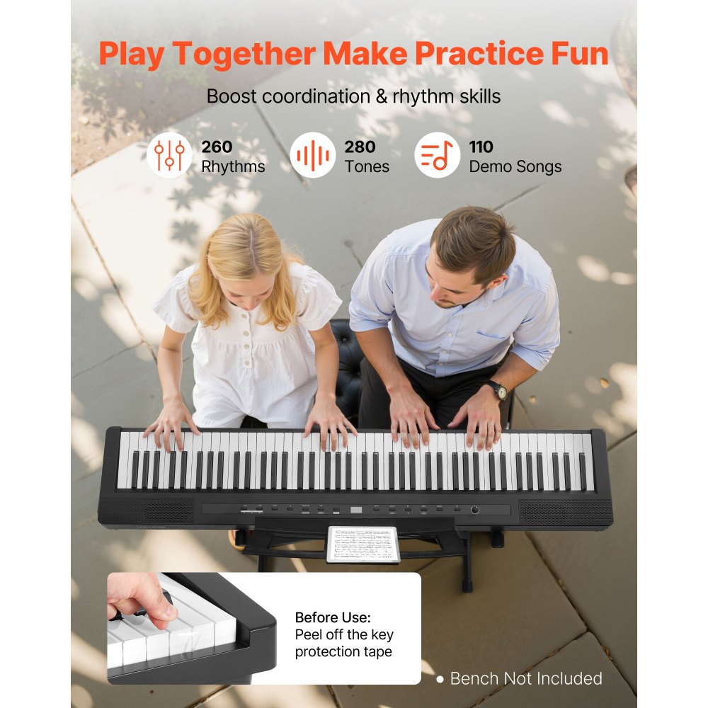 Play together make practice fun (260 rhythms, 280 tones, 110 demo songs)