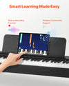 VEVOR Weighted Digital Piano - smart learning made easy, built-in recording function, wireless connectivity support