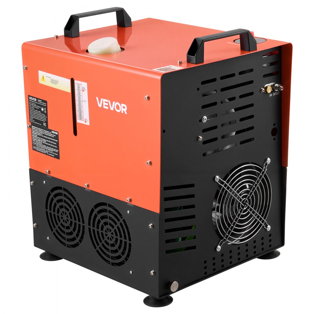VEVOR PCP Air Compressor, 5800PSI/40MPa High-Pressure PCP Airgun Compressor, 1500W AC120V Auto Stop Paintball Tank Compressor with Water & Fan Cooling, Fast Filling for Air Rifle, Scuba Diving Bottles