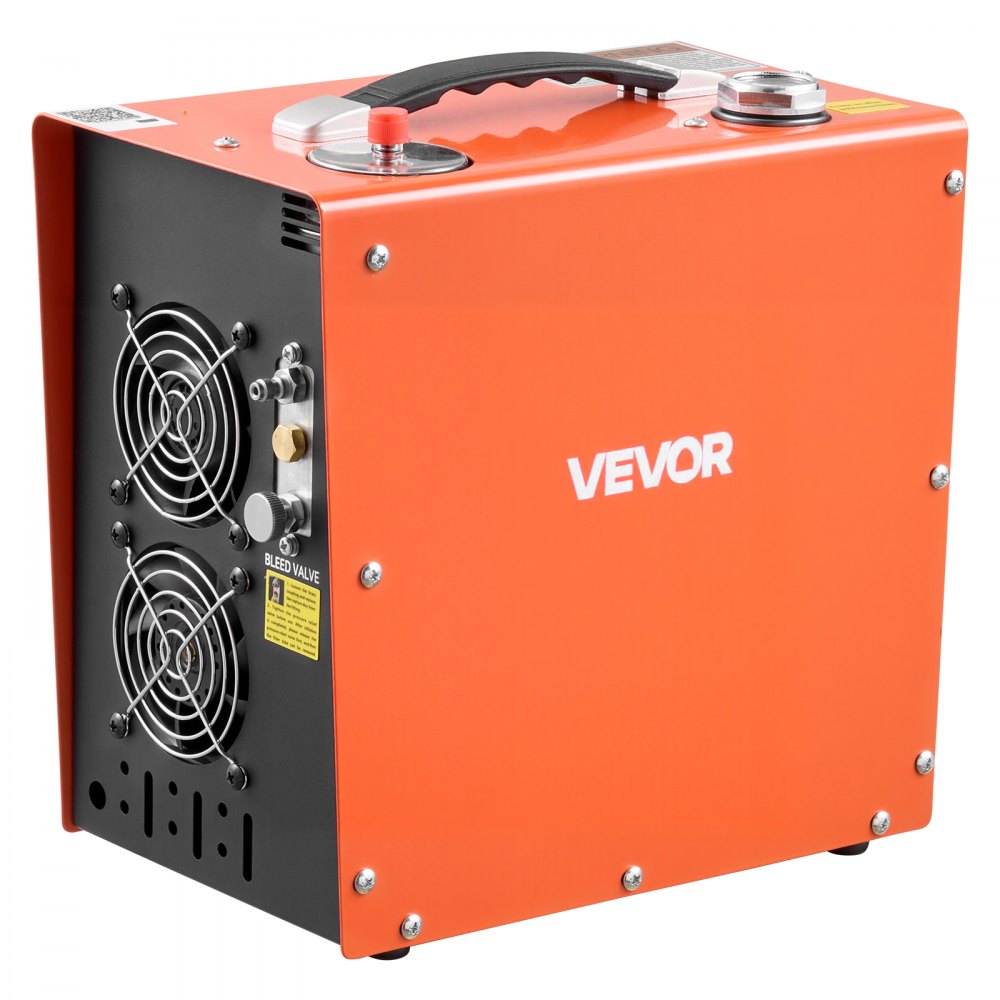 VEVOR PCP Air Compressor, 5800PSI/40 MPa PCP Airgun Compressor Auto Stop with Built-in Converter, Water & Fan Cooling, 350W DC12V/AC120V Portable Paintball Tank Compressor for Air Rifle, Scuba Bottles