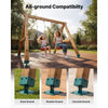 VEVOR Swing Set Brackets, 4 Pack Heavy Duty Swing Set Leveling Hardware, Fits 4 x 4 in Post (Actual 3.6 x 3.6 in), 45°-60° Angle Range, Stainless Steel Anchor Level Kit on Uneven Grass Wooden Ground