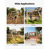 VEVOR Swing Set Brackets, Heavy-Duty A-frame Set Hardware, with 2 A-Frame Swing Brackets & 2 Seats & 4 Hangers, for Playground Backyard Park Equipment Mounting Parts Outdoor, Hardware Included, Green