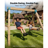 VEVOR Swing Set Brackets, Heavy-Duty A-frame Set Hardware, with 2 A-Frame Swing Brackets & 4 Hangers, Sturdy for Playground Backyard Park Equipment Mounting Parts Outdoor, Hardware Included, Green