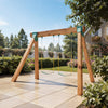 VEVOR Swing Set Brackets, Heavy-Duty A-frame Set Hardware, with 2 A-Frame Swing Brackets & 4 Hangers, Sturdy for Playground Backyard Park Equipment Mounting Parts Outdoor, Hardware Included, Green