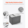 VEVOR Drop in Ice Chest, 18"L x 12"W x 15"H Stainless Steel Drop in Cooler, 28.6 Quart Commercial Ice Bin with Sliding Lid for Outdoor Kitchen Patio Bar, Drain-pipe Set Included, for Cold Wine Beer