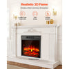 VEVOR Electric Fireplace Insert, 18 inch Recessed and Wall Mounted with Adjustable 3 Flame Brightness Levels & 24h Timer & Remote Control, Indoor Heater w/ Overheat Protection, 5000BTU Black