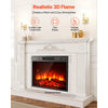 VEVOR Electric Fireplace Insert, 23 inch Recessed and Wall Mounted with Adjustable 3 Flame Brightness Levels & 24h Timer & Remote Control, Indoor Heater w/ Overheat Protection, 5000BTU Black